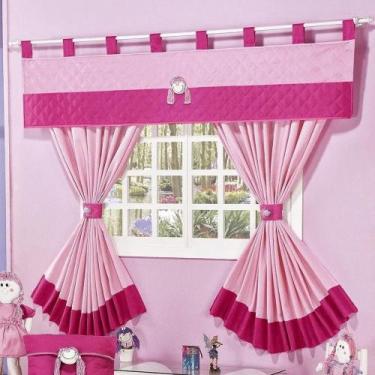 Imagem de Cortina chiquitita menina 2 metros com boneca para quarto infantil - t