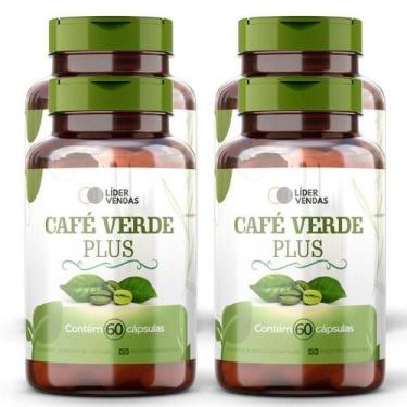 Imagem de Café Verde Plus -60 cáps kit com 4 potes - LIDER VENDAS, pote