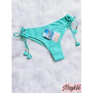 Imagem de Calcinha De Biquíni Fio Duplo - Nayklê Moda Praia , Verde água, G