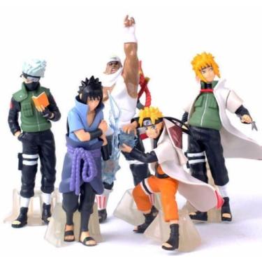 Imagem de Kit 5 action figures naruto sasuke kakashi killerbee minato - ToysX