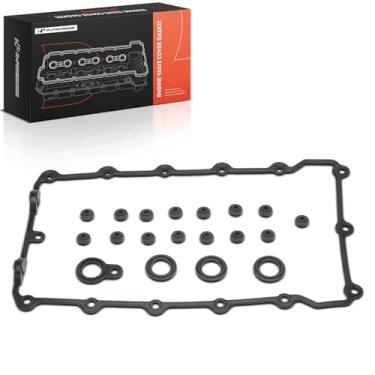 Imagem de A-Premium Junta da tampa da válvula do motor adequada para BMW 318i 318is 1991-1999 318Ti 1995-1999 Z3 1996-1998, com vedações de tubo de vela de ignição, com ilhós de tampa de válvula, 1,8L 1,9L L4