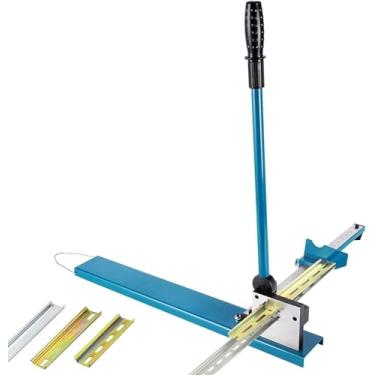 Imagem de Trilho Do Ruído Com A Régua De 50cm, Máquina De Corte Entroncamento Para Cortar A Largura De Alumínio De Aço Entalhada Do Trilho 35mm, Altura De 7.5mm