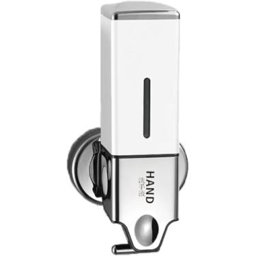 Imagem de Dispensador De Sabonete De Parede Quadrado De 3 Câmaras - Sem Furadeira Dispensador De Líquido Para Chuveiro - Acessório De Banheiro Moderno, White-1