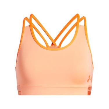 Imagem de Under Armour Sutiã esportivo HeatGear Mid Impact para meninas, (897) Laranja flare / / Laranja fosco, G