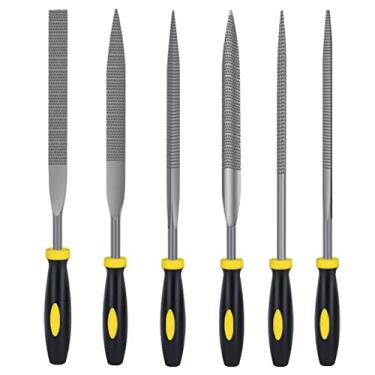 Imagem de DS-Space Mini Conjunto de Lixas de Agulha, 6 Formas, Garra de Madeira, Metal, Plástico, Escultura - Conjunto de Arquivos para Carpintaria, Artesanato DIY, 17,78 cm de comprimento, Aço de Alto Carbono