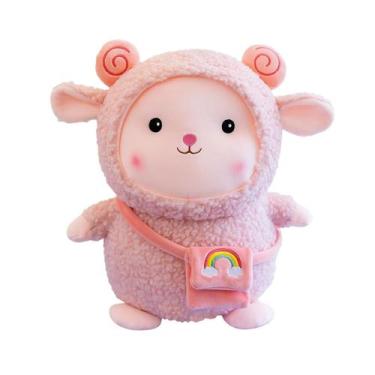 Imagem de Criativo bonito animal de estimação lã brinquedo de pelúcia cor mochil