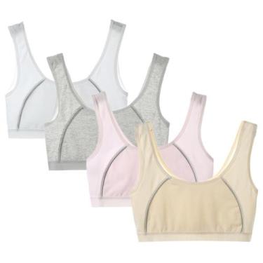 Imagem de Sutiãs de treino Herepai Seamless Cami Bralettes para meninas de 7 a 9