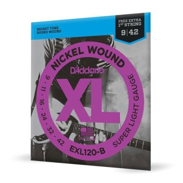 Imagem de Encordoamento Para Guitarra .009-.042 Com Corda Extra PL009 D'Addario 