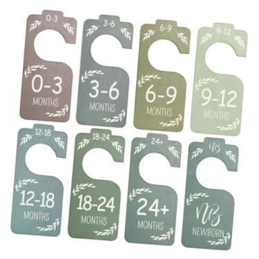 Imagem de YIJU 8x Divisores de armário de bebê Organizador de armário de madeira Decorativo Decoração de berçário Organizadores de roupas de bebê Etiquetas de