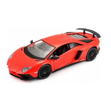 Imagem de Miniatura Carro Lamborghini Aventador Sv Coupe 1/24 Plus Vermelho Bbur