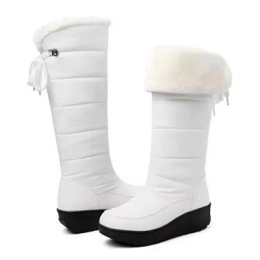 Imagem de Bota Térmica Feminina Forrada com Lã | Impermeável, Antiderrapante e Confortável para o Inverno | Cano Médio/Alto (DISPONÍVEIS tamanhos do 36 ao 39)