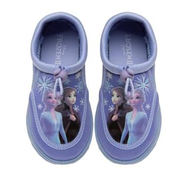 Imagem de Disney Calçados de água para meninas Frozen Elsa e Anna de secagem rápida na praia piscina (bebê/criança pequena), Roxa, 11-12 Little Kid