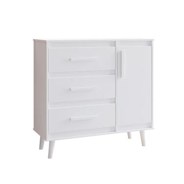 Imagem de Cômoda Sapateira Pé Palito 1 Porta 3 Gavetas Lima