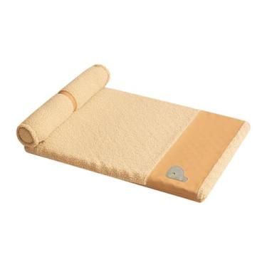 Imagem de MotiveTech Tapete para cama de gato e cobertor para animais de estimação, removível, lavável, prático e confortável, almofada para gaiola de cachorro gato, Amarelo Xl 75cmx55cm