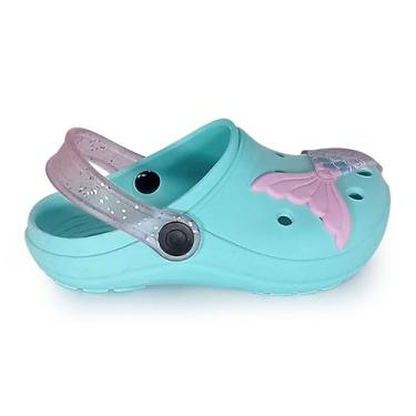 Imagem de Babuche Infantil Menina Calda de Sereia Leve e Antiderrapante (BR, Bebê, Faixa Numérico, 23, 24)