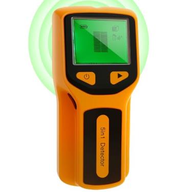 Imagem de Scanner de parede Stud Finder, ferramenta multifuncional 5 em 1, com visor LCD e alarme de áudio para centro e borda do fio CA de metal