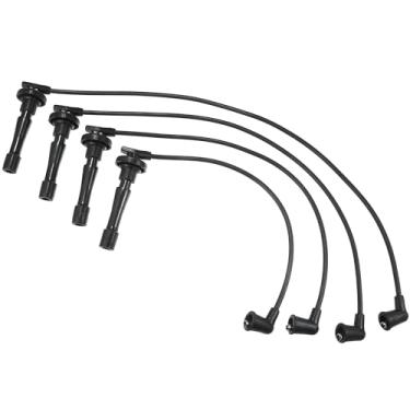 Imagem de ACROPIX Cabo da bobina da bobina da vela de ignição do carro 7 mm apto para Honda CR-V 1997-2001 L4 2.0L para Acura Integra 1990-2001 No.32700PHK003 - Pacote com 4