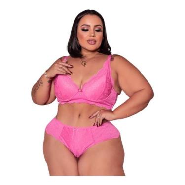 Imagem de Conjunto Lingerie Plus Size- Em Renda Lesie- Luxuoso - Ousadia Lingeri