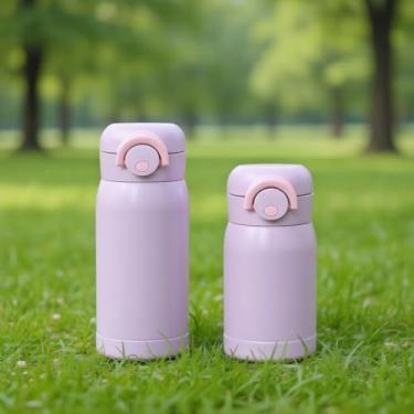 Imagem de Mini garrafa de água isolada, aço inoxidável, garrafas de água infantis, copo pequeno, livre de BPA, à prova de vazamento, garrafa de café para bebidas quentes e frias, garrafa isolada para bolsa