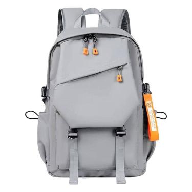Imagem de Mochila Bolsa Usb Notebook Oxford Impermeável Premium -Cinza