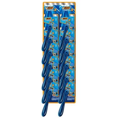 Imagem de Barbeador descatável Confort3 Advance Azul 12 unidades - Bic