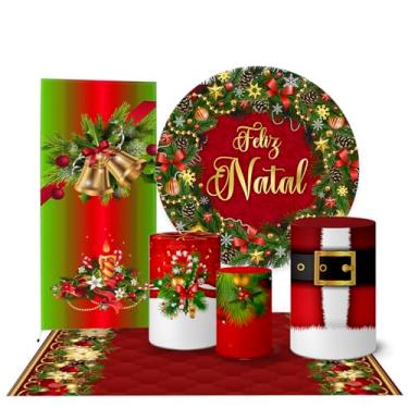 Imagem de Trio Capas Cilindro + Painel + Lateral e Tapete Natal (K3NAT0033)