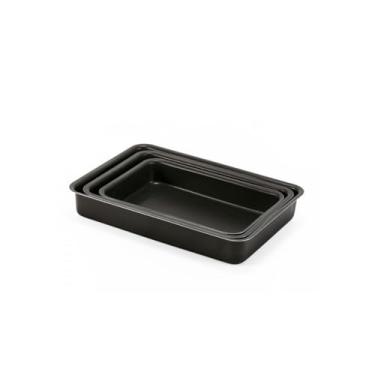 Imagem de Conjunto Assadeira Retangular Alta de Alumínio Antiaderente 3 Peças