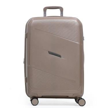 Imagem de Mala Média de Polipropileno 4 Rodas Seul Bege - Bagaggio, M