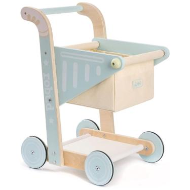 Imagem de Carrinho de Compras Educativo de Madeira ROBUD para Bebês, Meninos e Meninas, Brinquedo de Aprendizado para Caminhantes Iniciantes de 10