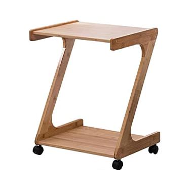 Imagem de Suporte de impressão Suporte de impressora de chão, suporte de impressora de mesa com rodas, suporte de anfitrião, prateleira de armazenamento de escritório em casa, organizador de documentos, mesa de