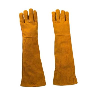 Imagem de Generic Luvas de soldagem de manga longa, profissionais, resistentes à abrasão, versáteis, luvas premium, de trabalho para forno, churrasco e jardinagem, 35cm