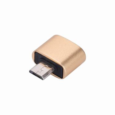 Imagem de Adaptador Dourado Otg Micro Usb Para Usb