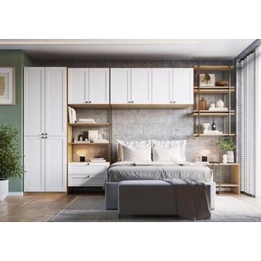 Imagem de Guarda-roupa Closet Modulado Americano 9 Peças 100% Mdf - Genialflex