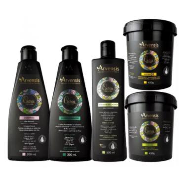 Imagem de Kit Arvensis Cachos Shampoo Condicionador Ativador Máscara Cachos Crespos e Crespíssimos Máscara 2x1 Crespos e Crepissimos