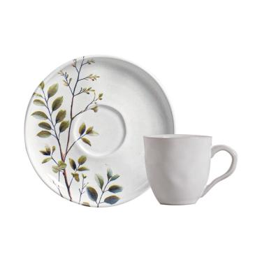 Imagem de Conjunto com 6 Xícaras De Chá Orgânico 170ml com 6 Pires Bio Birdy