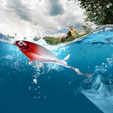 Imagem de Iscas de pesca, 10 cm, 15,6 g, plástico, artificial, realista, ferramentas de pesca, acessório para entusiastas de pesca, amantes de pesca, pesca de truta robalo