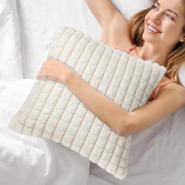 Imagem de Capas de almofada de grade confortáveis, capas decorativas para sofá, cadeira e cama