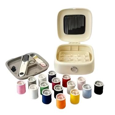Imagem de Kit de suprimentos de costura 23 peças kit portátil de agulha e linha pequenos acessórios de costura de viagem, um conjunto de caixas de costura requintadas e compactas, armazenamento de costura