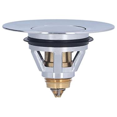 Imagem de Akozon Rolha de Drenagem Antiderrapante à Prova de Ferrugem - Tampão de Drenagem de Fácil Instalação para Pia de Banheiro, Lavatórios e Banheiras - Construção de Cobre Resistente para Prevenção