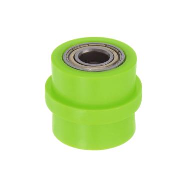 Imagem de Tensor de polia de rolo de corrente 10 mm nylon convexo guia deslizante de roda para mini motocicleta moto sujeira ATV Go-Kart, verde