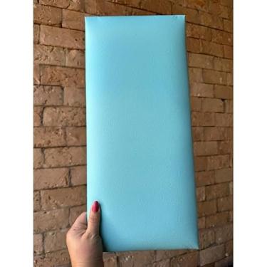 Imagem de Kit Cabeceira Modular Courino 45x20cm | Para Cama Box Solteiro, Casal, Queen e King (VERDE TIFANNY COURINO,12)