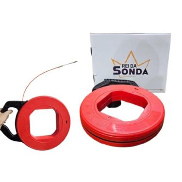 Imagem de Sonda Passa Fio Laranja 20m Helicoidal C/carretel