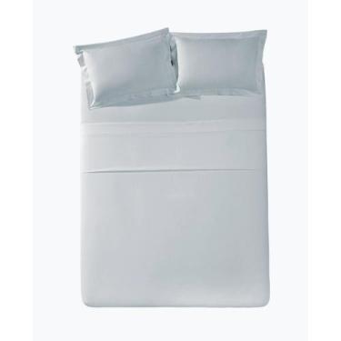 Imagem de Jogo de Cama Casal Döhler Olímpia 200 Fios 4 Peças, Azul