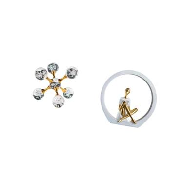 Imagem de Fenteer Estatueta Moderna de Esférica, Escultura Decorativa para Mesa, Escritório, Estante, Sala de Estar, Quarto, Presente para Leitores, Estante de L