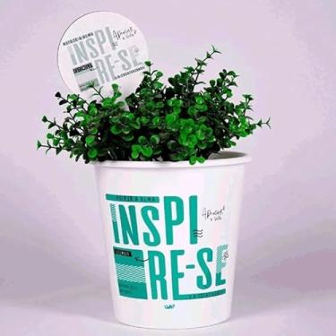 Imagem de BALDE CACHEPOT E PLACA DE JARDIM - ESSENCIA INSPIRE-SE