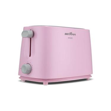 Imagem de Torradeira Rosa Britânia 6 níveis de Tostagem 750W BTR04RS, 110V