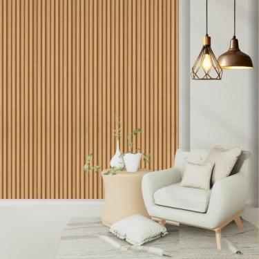 Imagem de Papel de Parede Adesivo Autocolante Decorativo Ripado Claro Texturizad