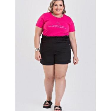 Imagem de Bermuda Alfaiataria Plus Size Botão lateral - Serena-Feminino