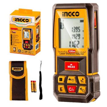 Imagem de Trena A Laser INGCO HLDD1008 100 Metros 2 Mm Classe 2 635 Nm LCD Retro