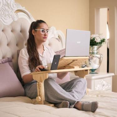 Imagem de Mesinha Para Notebook Ajustável Com Apoio de Mouse Cama / Sofá - no br